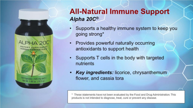 Alpha 20 C/For the Immune System/60 pack/5g packets of herbal powder/Free Shipping in the USA